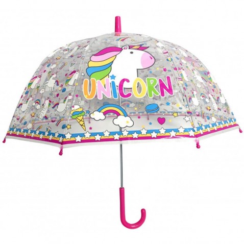 Dětský deštník Jednorožec průhledný